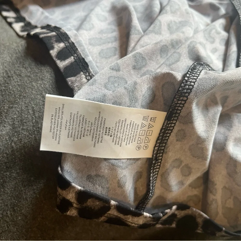 Michael Kors Cheetah pattern long sleeve cinched dress